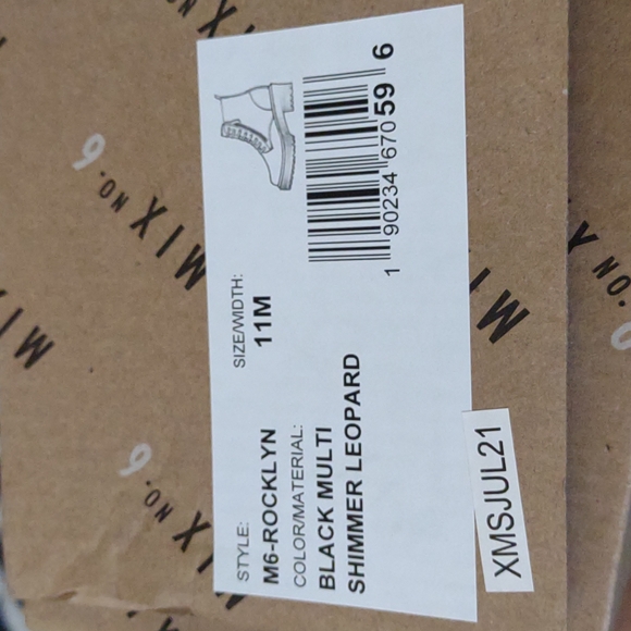 👣MIX No. 6 Rocklyn Shimmer Leopard Combat Boots - Picture 10 of 16